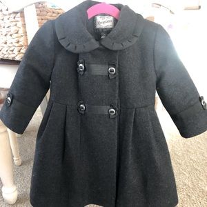 Beautiful classic wool (lined) coat for a toddler little girl.